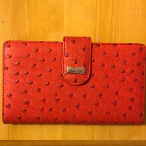 FAUX OSTRICH WALLET